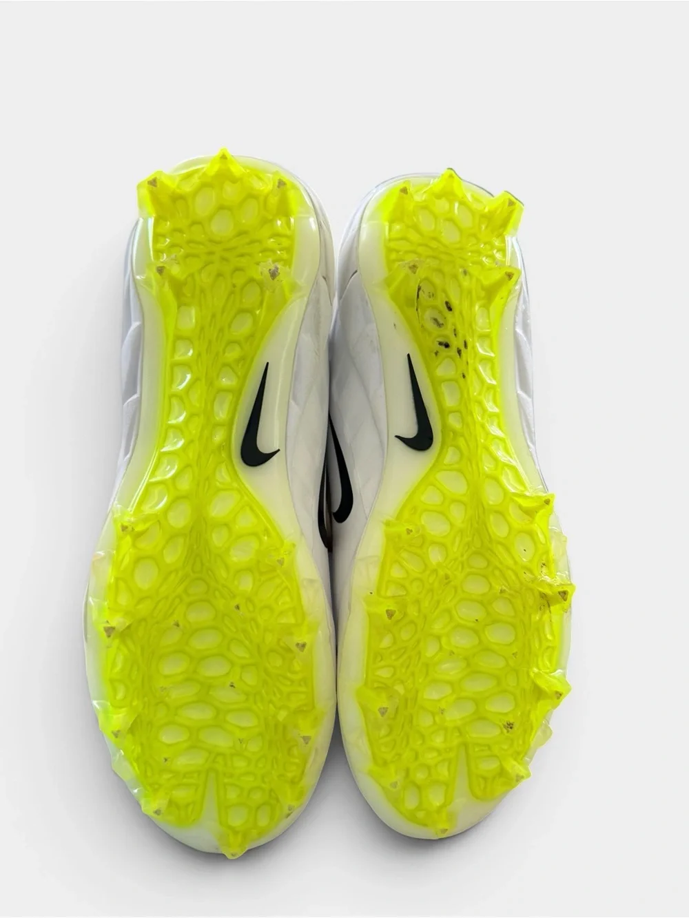 Nike Alpha Huarache Lacrosse Cleats White Volt 4.5 Youth 3 EU 36.5